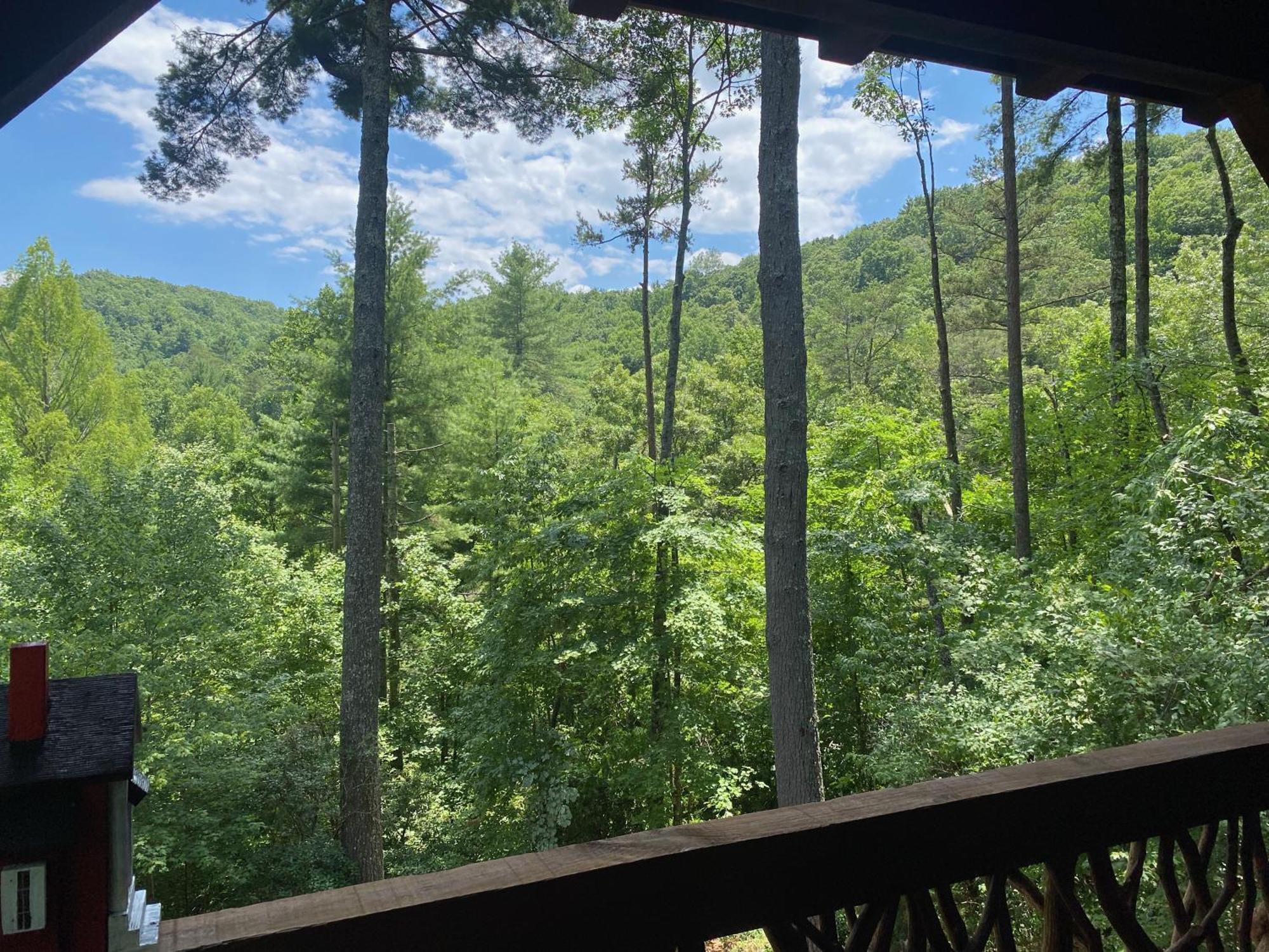 The Cozy Lazy Laurel With Year-Round Mountain Views, Hot Tub, Fire Pit Villa Cherry Log Exterior foto